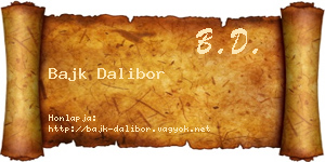 Bajk Dalibor névjegykártya